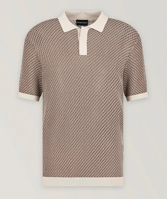 Zara OVERSIZE JACQUARD KNIT POLO SHIRT | Yorkdale Mall