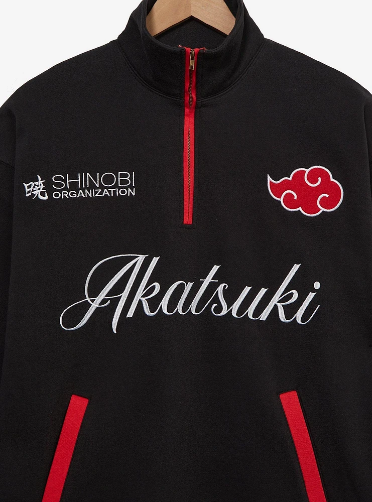 Naruto Shippuden Akatsuki Quarter-Zip Sweatshirt - BoxLunch
