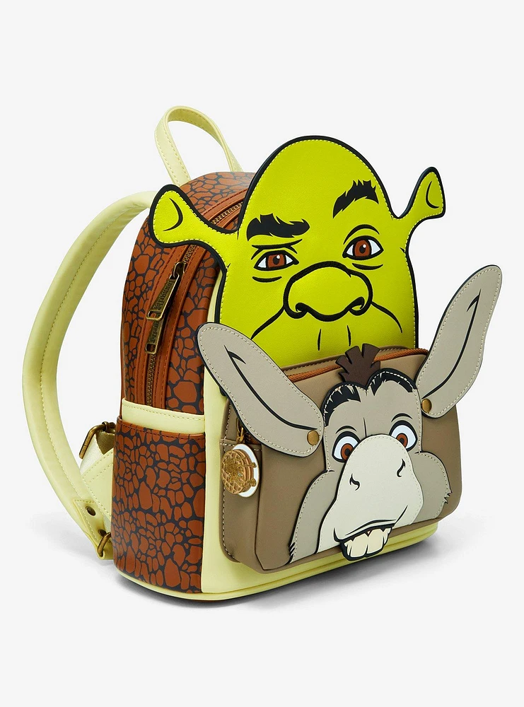 Shrek Button Shrek Loungefly DreamWorks Shrek Donkey & Shrek Figural Mini Backpack ...
