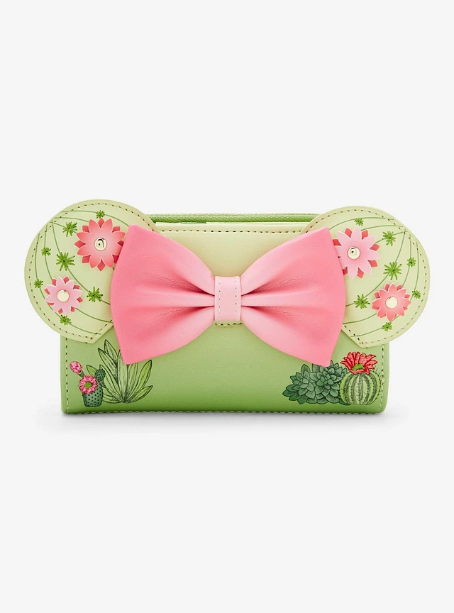 Miyumiyuu様オーダー ラウンドファスナーケース　カエル/フラワー Minnie Mouse Loungefly Disney Minnie Mouse Cacti Ears Wallet