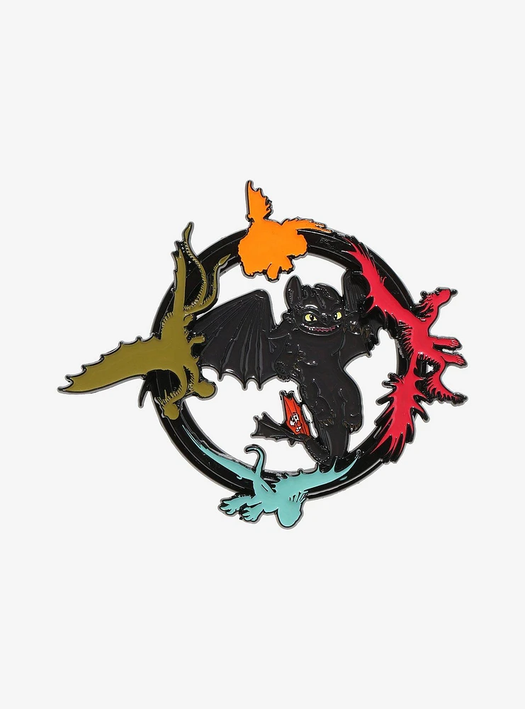 How to Train Your Dragon Toothless Dragons Spinning Enamel Pin ...