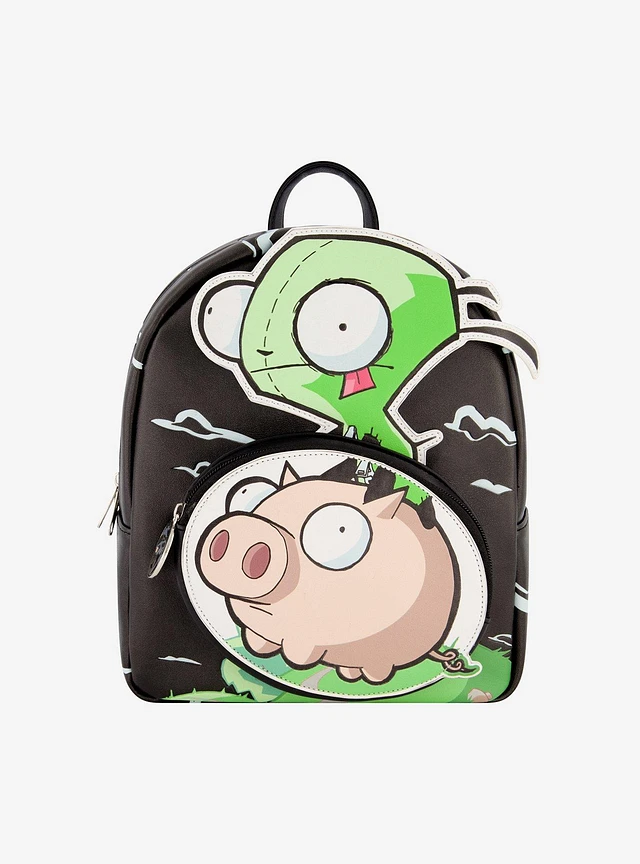 新品 ラウンジフライ　ニコロデオン　ミニ インベーダー Zim Gir Pizz Loungefly Gir Pizza Mini Backpack - Invader Zim at