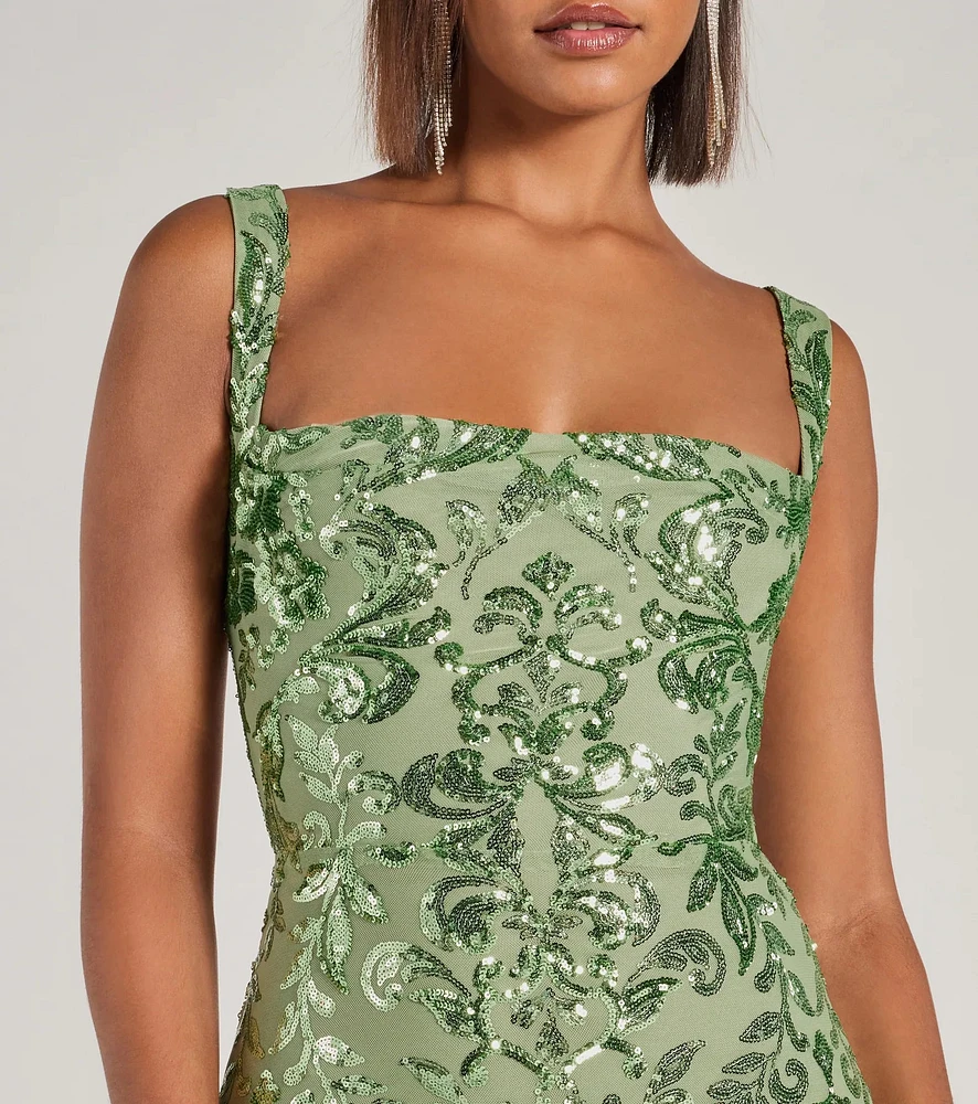 Windsor Aubree Lace-Up Sequin Party Dress at Hamilton Place