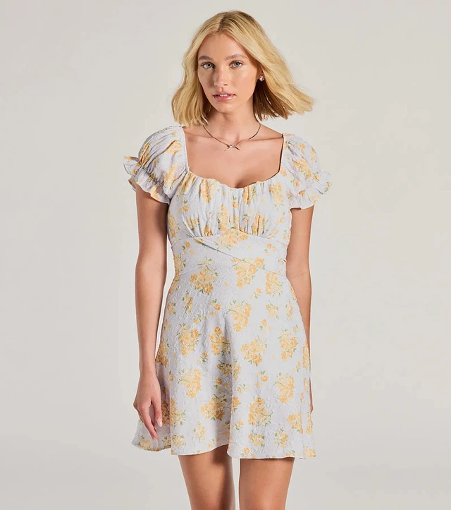 【関税込】PhaseEight ワンピース☆Fiona Floral Puff Sleeve Mi Fiona Floral Dress | Phase Eight UK |