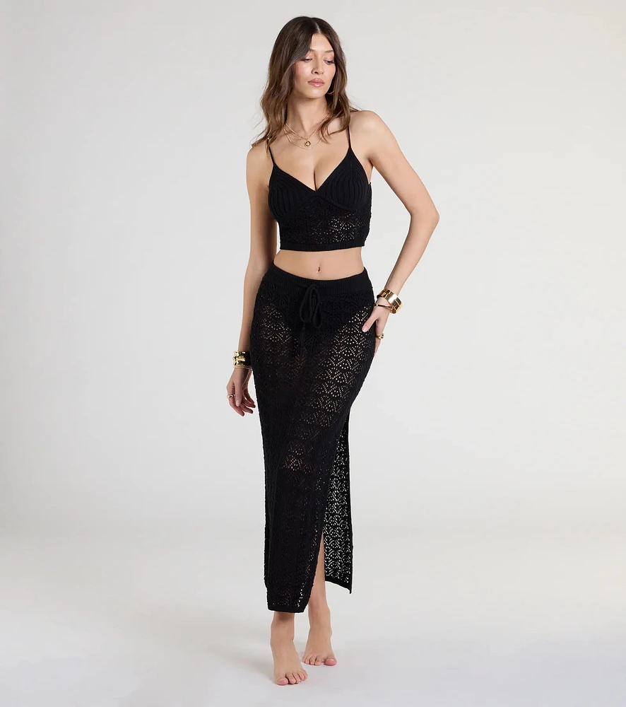 Windsor Bohemian Vibes Crochet Knit Maxi Skirt | Westland Mall