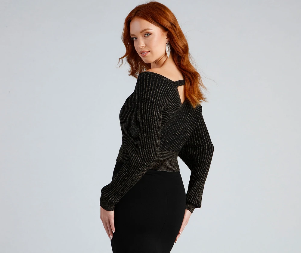 Windsor Glitter And Gleam Ribbed Knit Sweater | Mission Valley