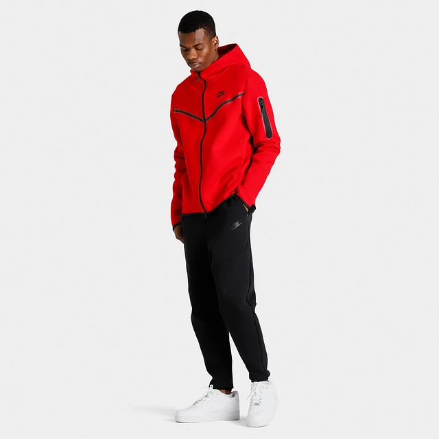 Nike Sportswear Tech Fleece Full Zip Hoodie Windrunner Gym Red