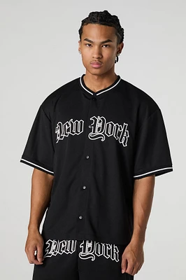 Mens New York Graphic Mesh Baseball Jersey | Upper Canada Mall