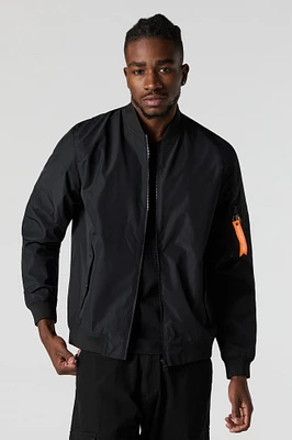 JW Anderson - Men's Cropped nylon bomber jacket | Square One