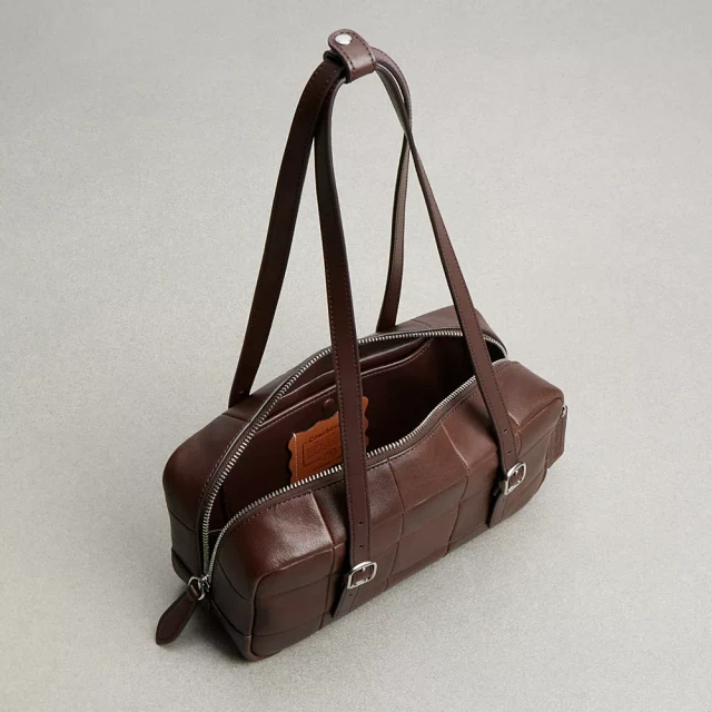 ショルダーバッグ・ポシェット Coachtopia Alter/Ego Satchel Bag Checkerboard Leather CAE88 Alter/Ego Satchel Bag In Checkerboard Upcrafted Leather