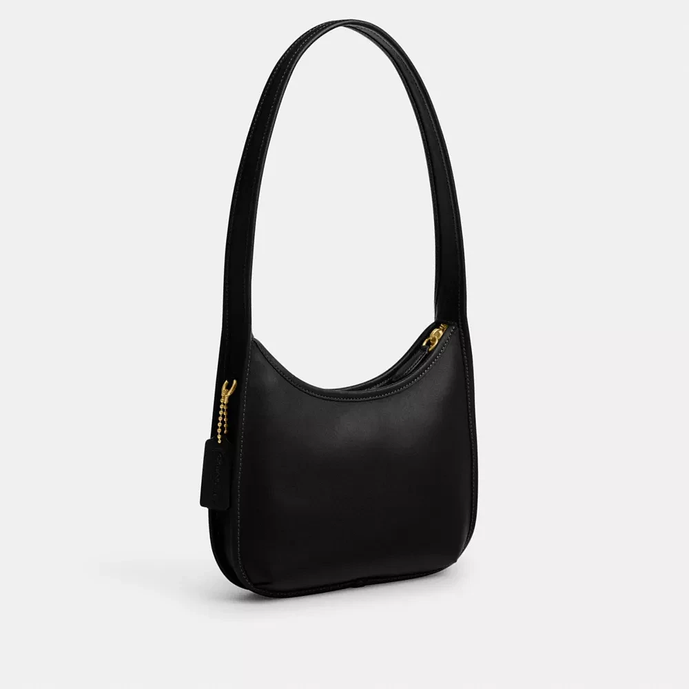 バッグ COACH LEATHER BAG BLACK Smooth crossbody leather handbag Coach Black in Leather