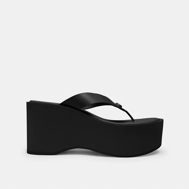 ★Coach★ Sculpted C Platform Fisherman Sandals CAR70 BLK COACH® | Sculpted C Platform Fisherman Sandal