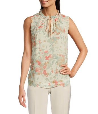 売れ筋商品|||アンクライン カットソー トップス レディース Plus Size Ruffle-Trim Split-Neck Sleeveless Blouse Spiced Berry CN535581.jpg?v=1722398257