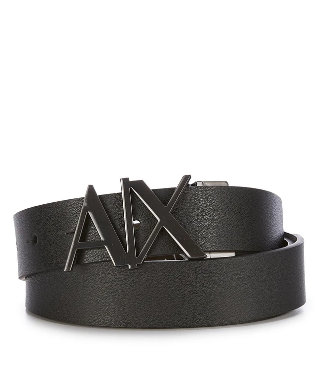 Armani Exchange ブラック ベルト Armani Exchange Reversible Belt – DTLR