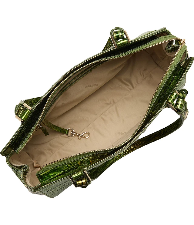 BRAHMIN Melbourne Collection Cacti Green Josette Tote Bag