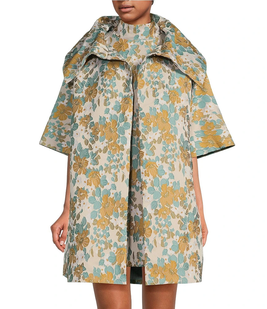 【Ameri】EMBROIDERY BIG COLLAR COAT Ameri（アメリ）の「EMBROIDERY COLLAR COAT（その他アウター