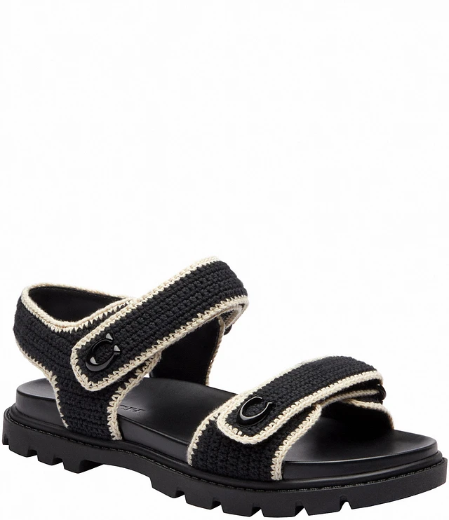 COACH Brynn Crochet Signature Logo Hardware Sandals | Liberty Center