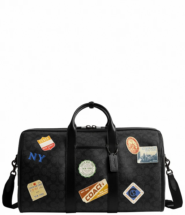 COACH Gotham 45 Signature Canvas Patches Duffle Bag | Brazos Mall