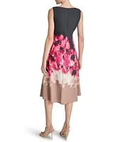 Donna Karan DKNY by Donna Karan Floral Woven Cowl Neck