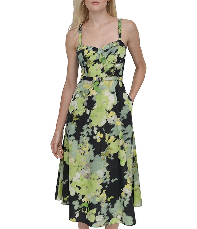 【Donna Karan New York】Sleeveless Linen-Blend Belted Dress Donna Karan New York Women's Belted Linen Shirt Dress - Macy's