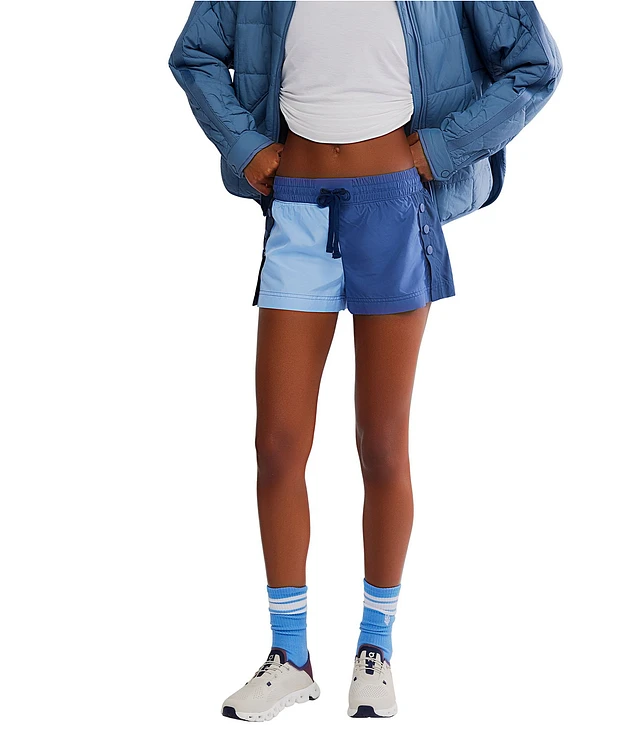 Free People FP Movement Invigorate Color Block Pull-On Shorts at