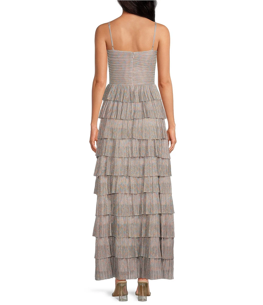 Frill bolero pleats dress グレー GL1397 | V Neck Dress Lace Bolero Cardigan | GLS Collective