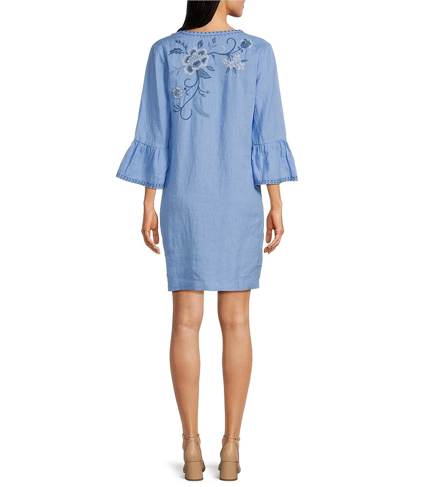 Johnny&#39;s - えり Johnny Was Roberta Floral-Embroidered Mini-Slipdress | Saks