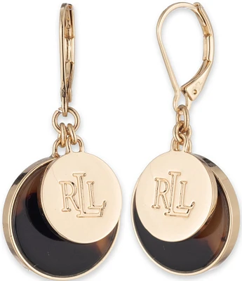 Lauren Ralph Lauren Gold-Tone Tortoise-Look Logo Ring | The