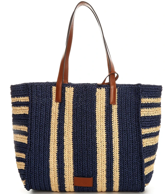 Ralph Lauren★Crochet-Straw Medium Whitney Tote Lauren Ralph Lauren Crochet-Straw Medium Whitney Tote - Macy's