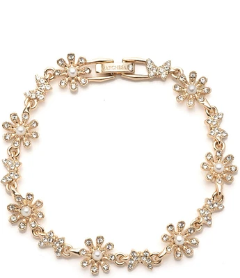 Givenchy Gold Tone Crystal Flex Line Bracelet | Pueblo Mall