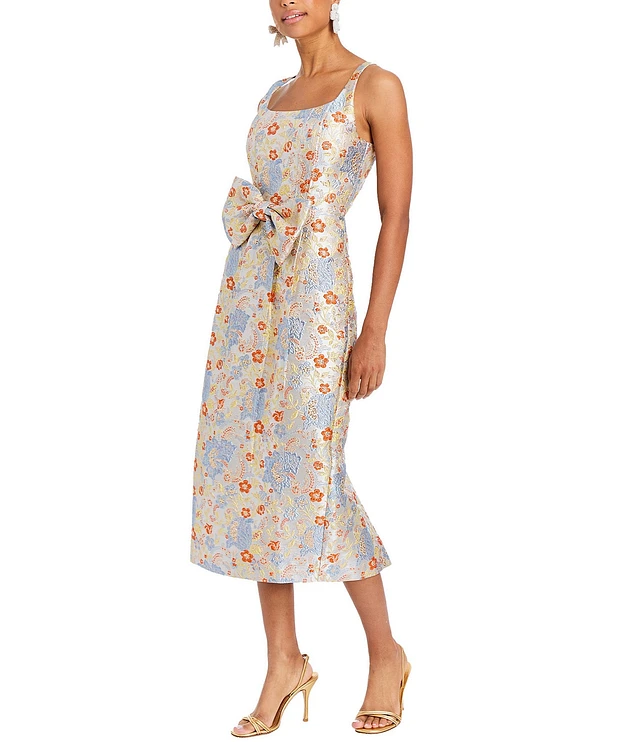 Mestiza New York Audrey Metallic Jacquard Scoop Neck Sleeveless