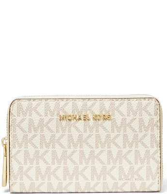 MICHAEL KORS JET SET CHARM FOLIO MKロゴカバー Michael Kors Michael Jet Set Charm Logo Medium Top Zip