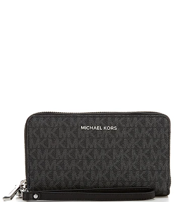MICHAEL KORS JET SET CHARM FOLIO MKロゴカバー Michael Kors Jet Set Charm Medium Top Zip Signature Logo