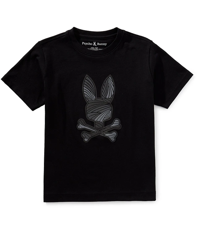 【CPGN STUDIO】BLACK RABBIT Short Sleeve T-shirt Psycho Bunny Little/Big Boys 5-20 Short Sleeve San Francisco