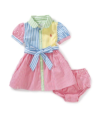 Ralph Lauren Baby Girls 3-24 Months Short Sleeve Striped Fun
