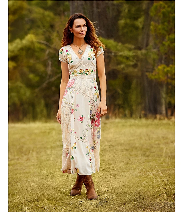 Altar'd State Aderny Patchwork Floral Maxi Dress at Hamilton