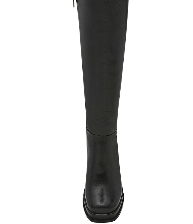 ★Steve Madden★新作★大人気★MYSTERY BLACK★ブーツ MYSTERY Black Leather Women's Block Heel Platform Boot