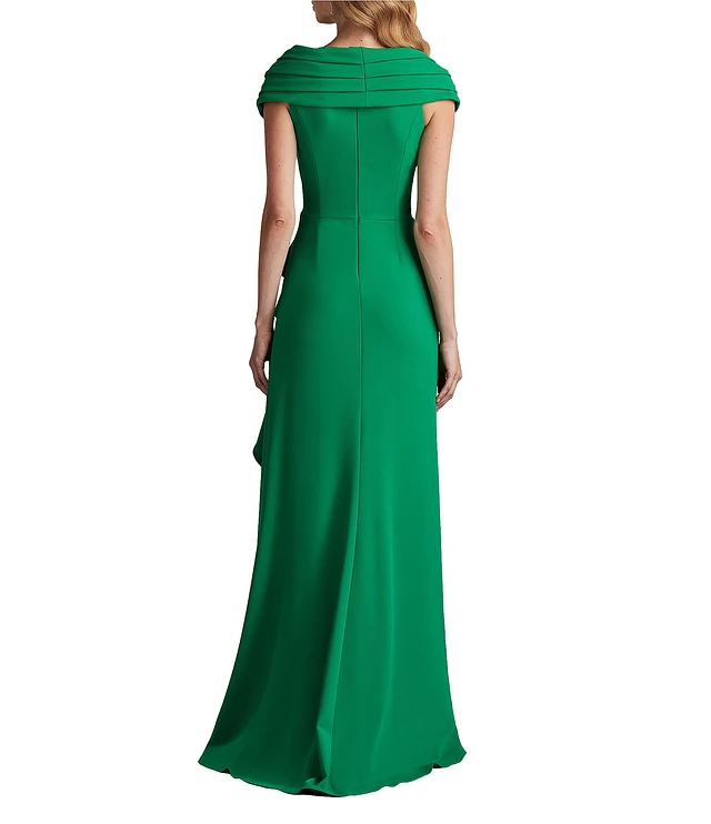 LAUREN RALPH LAUREN ☆ Portrait Collar Sleeve ガウンドレス Lauren Ralph Lauren Portrait Collar Cap Sleeve Crepe Sheath