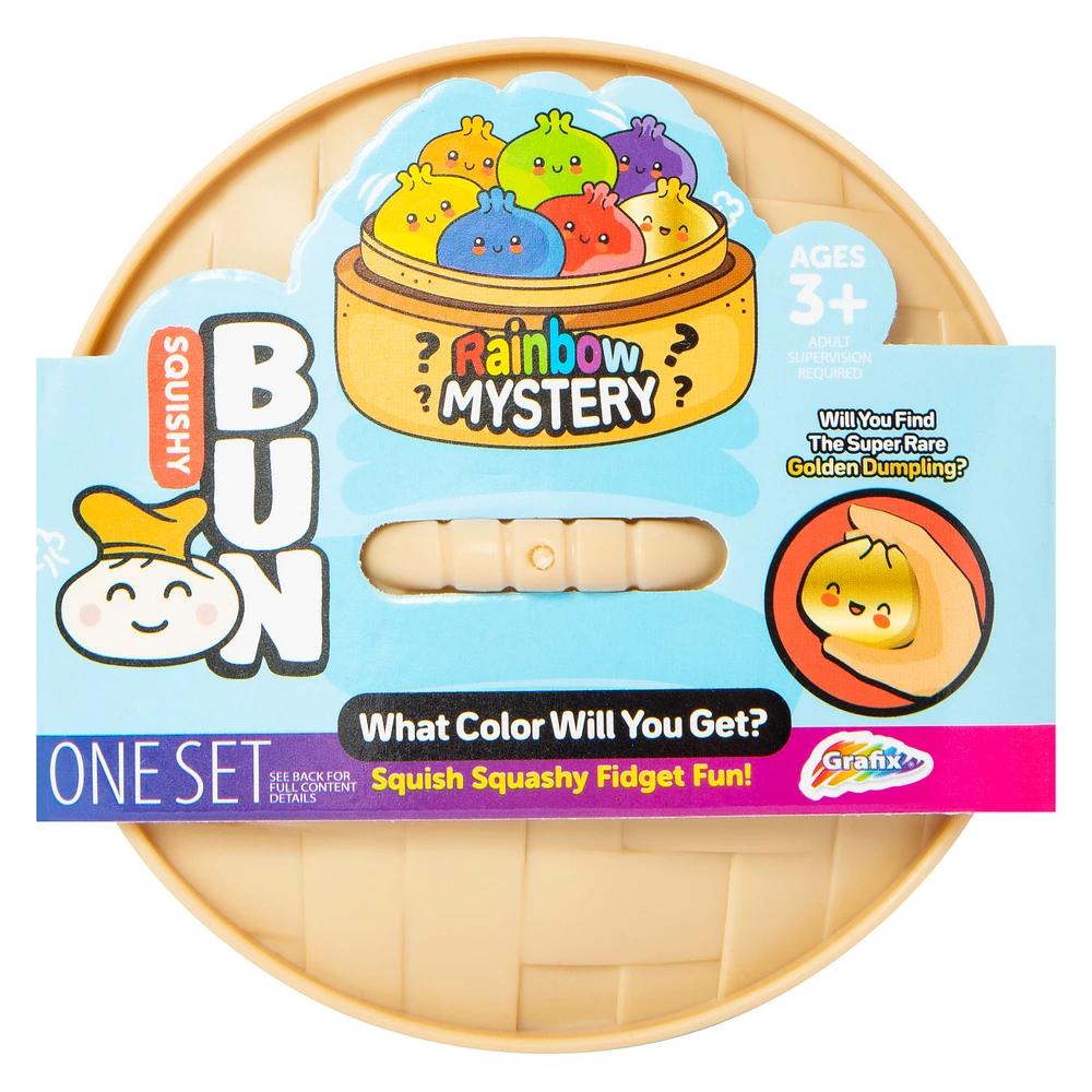 Five Below Rainbow mystery squishy bun fidget toy at