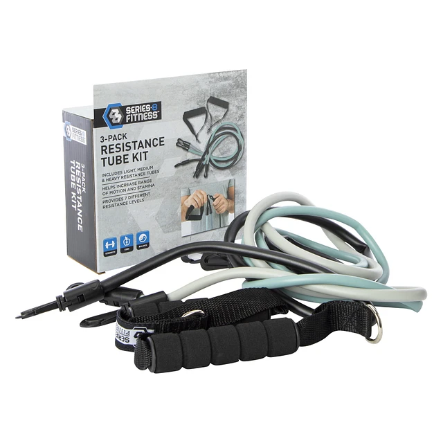 エクササイズグッズ wnnfm753 Five Below Series-8 fitness™ resistance tube kit 3-pack at