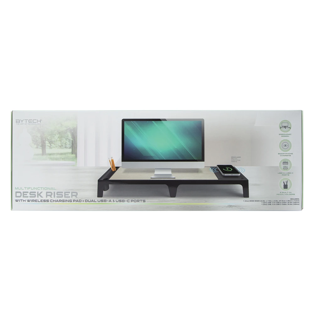 Five Below Desk Riser With Dual Port Charging at Hamilton Place in ...