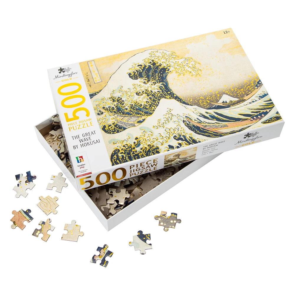 Five Below Mindbogglers™ Gold: Hokusai Art Puzzle 500-Piece