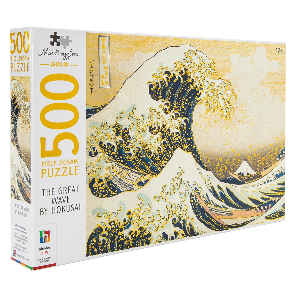 Five Below Mindbogglers™ Gold: Hokusai Art Puzzle 500-Piece