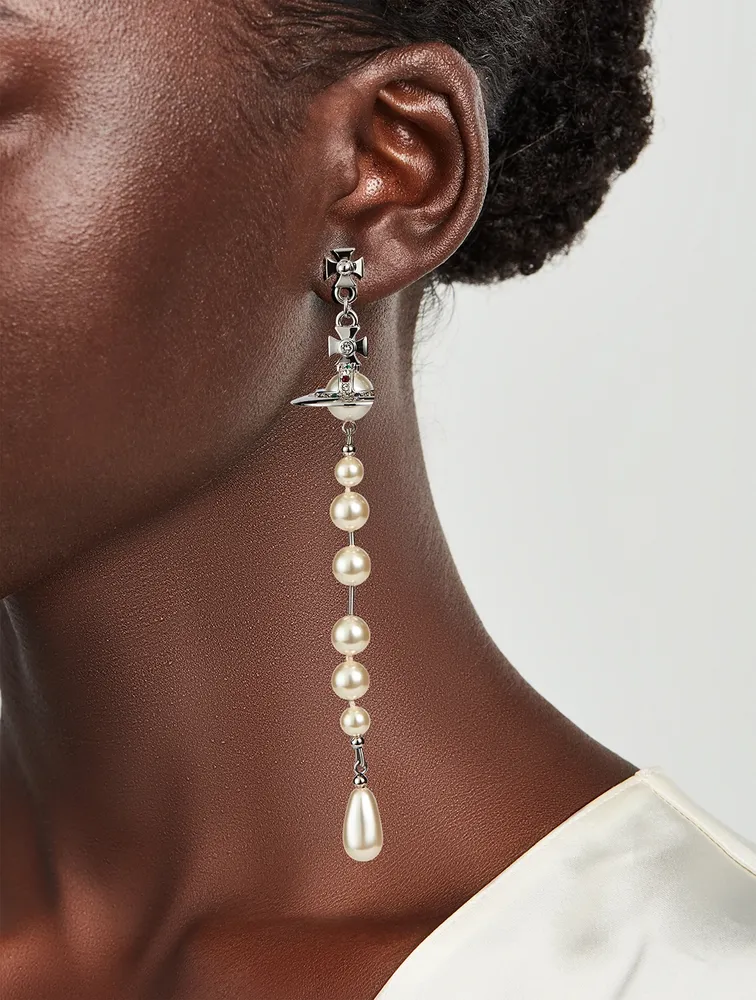 VIVIENNE WESTWOOD Broken Faux Pearl Earrings | Square One