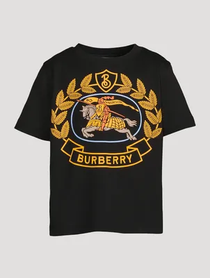 ■Burberry■ EKD Cotton Short Sleeve T-Shirt Salt 8107455 81 EKD Cotton T-shirt in Salt | Burberry® Official