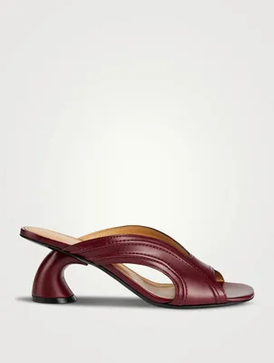 DRIES VAN NOTEN Curved-Heel Pearl-Embellished Mules | Square One