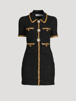 さ*ら様 Trois Logo Knit Mini Dress/BLACK M Alaïa Knit Mini Skater Dress black | modaoperandi | REVERSIBLE