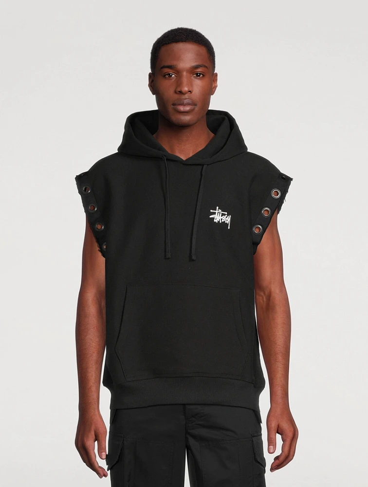 t*様 JUNYA WATANABE ×STUSSY SLEEVELESS HO Junya Watanabe MAN x Stussy logo-print Sleeveless Hoodie