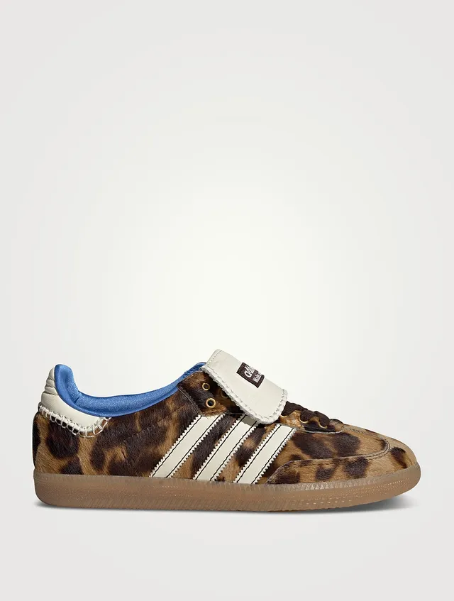 Adidas x Wales Bonner Samba Pony Hair Sneakers Leopard Print