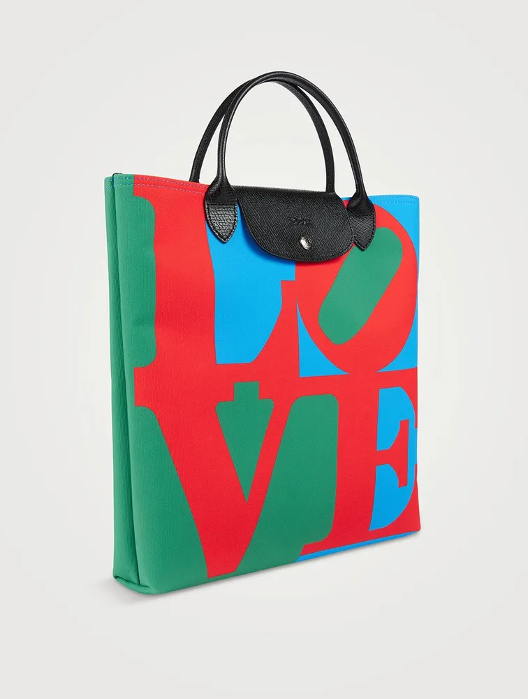 今月末までの出品・LONGCHAMP✕ROBERT INDIANAトートバッグ LONGCHAMP × ROBERT INDIANA 私のバディはLOVEアート